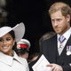 Prince Harry, Duke of Sussex, Meghan, Duchess of Sussex leaving the National Service of Thanksgiving to Celebrate the Platinum Jubilee of Her Majesty The Queen at St Paul’s Cathedral on June 3, 2022 in London, England. (Photo by Humphrey Nemar - WPA Pool/Getty Images)
